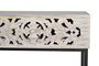 Giner y Colomer Consola Madera Mango Metal Blanco y Negro Envejecido 120 cm
